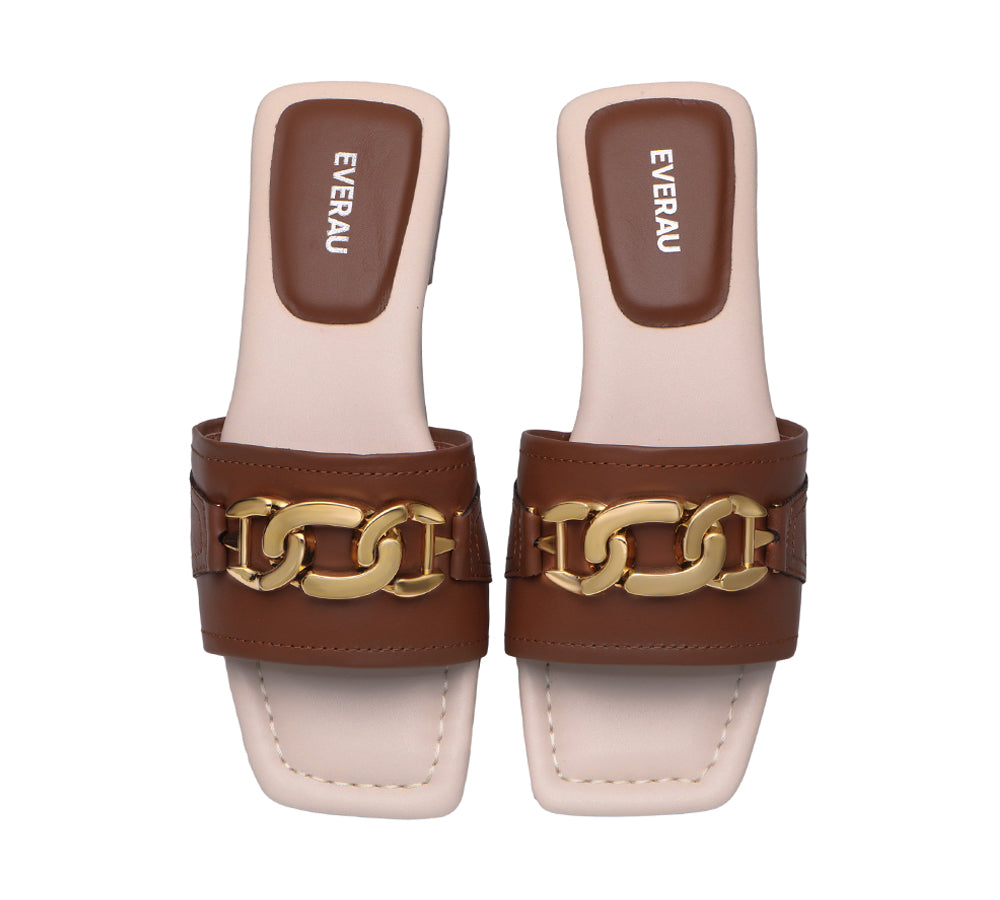 Flats - Open Toe Leather Flat Sandals Women Chela