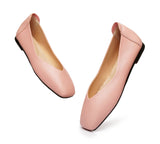 Flats - Square Toe Leather Ballet Flats Women Linda