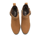 Leather Boots - Leather Zipper Ankle Heel Boots Women Vica