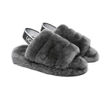Slides - AS UGG Women Fluffy Slides Puffy