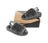 Slides - AS UGG Women Fluffy Slides Puffy
