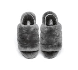 Slides - AS UGG Women Fluffy Slides Puffy