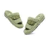 Slides - Curly Sheepskin Wool Slides Women Croft