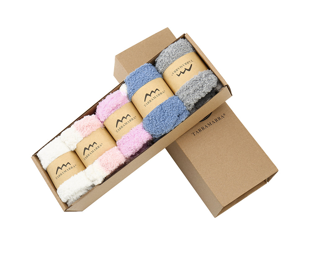 Socks - Women Crew Fluffy Sock Five Pairs