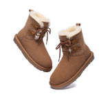 UGG Boots - Lace-up Sheepskin Boots Women Short Stark