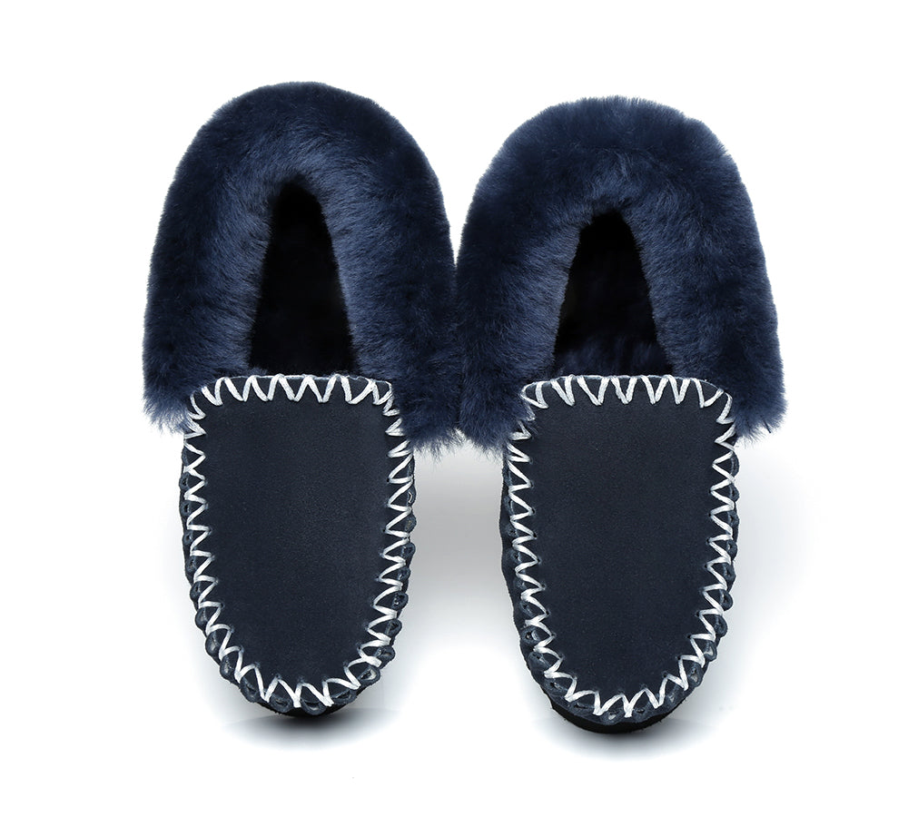 UGG Slippers - Ankle Sheepskin Slippers Mens Popo Moccasins Big Size