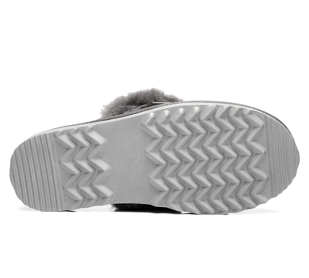 UGG Slippers - Australian Made Sheepskin Collar Scuff Unisex Urban