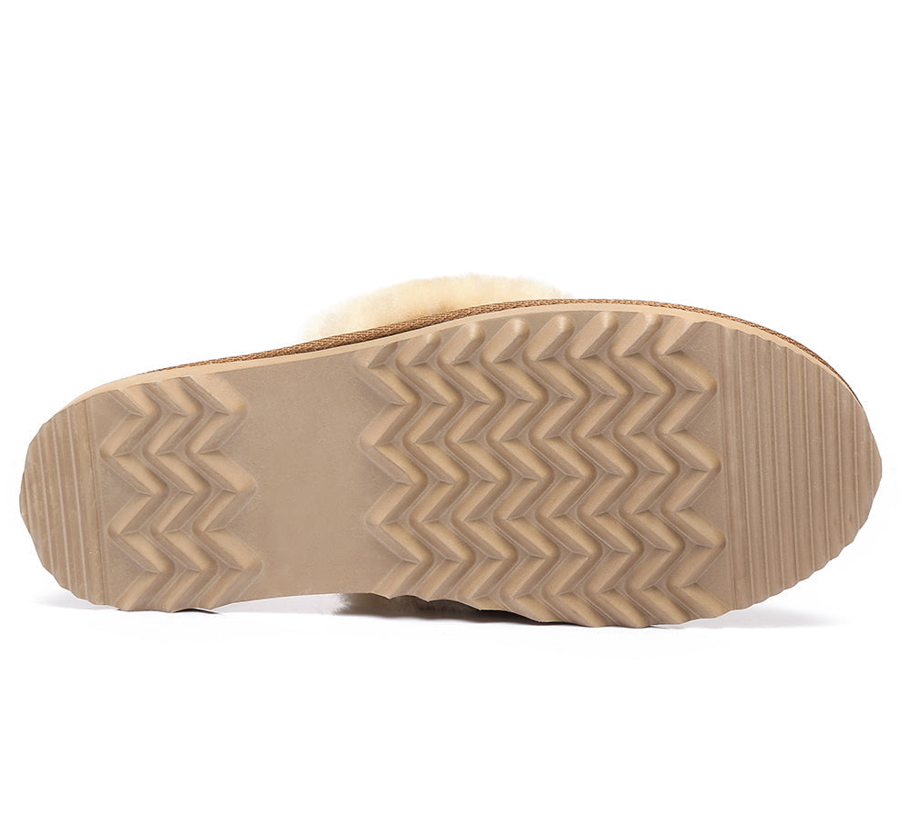 UGG Slippers - Australian Made Sheepskin Collar Scuff Unisex Urban