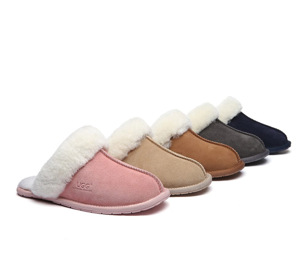 UGG Slippers - Ugg Slippers Australia Premium Sheepskin Unisex Scuff Rosa