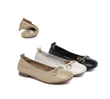 EVERAU® Women Leather Metal Buckle Ultra Soft Ballet Flats Blake EVERAU