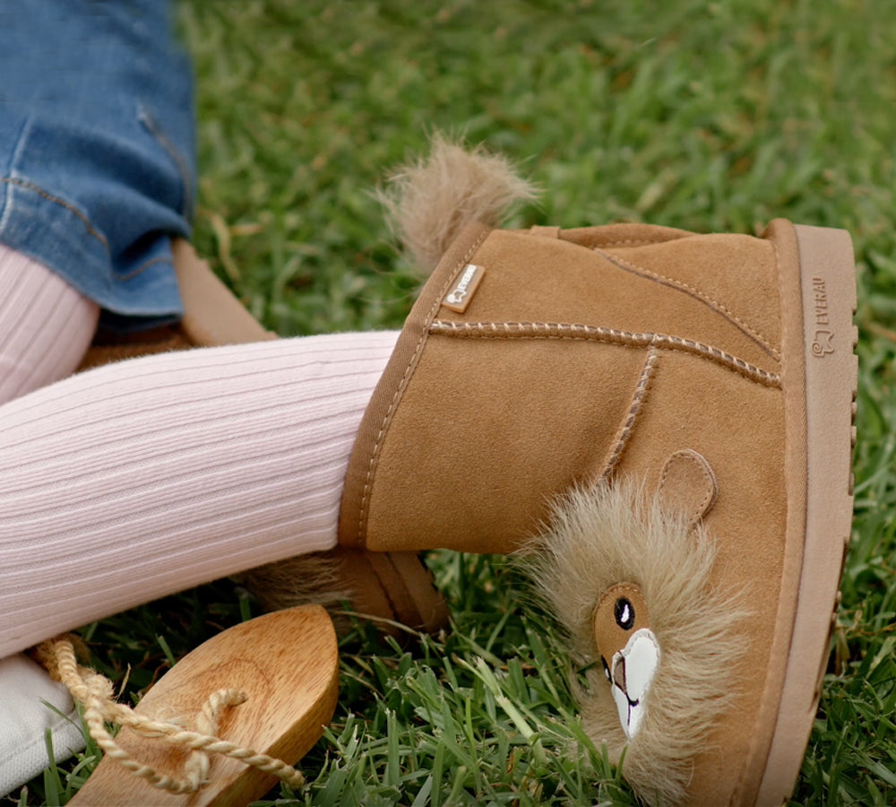 UGG Boots - Kid Sheepskin Boots Lion Kids Plus