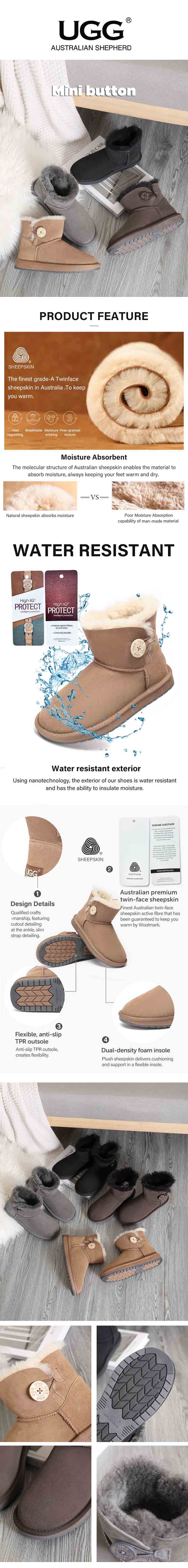 AUSTRALIAN SHEPHERD® UGG Boots Mini Button