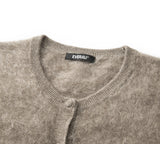 EVERAU® Yak Wool Knit Cardigan Cashmere Blend Loose Fit Morra EVERAU