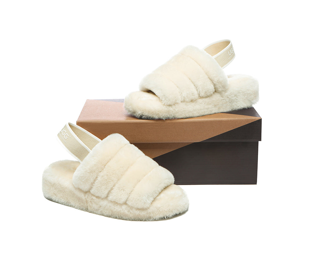 AUSTRALIAN SHEPHERD® UGG Women Fluffy Slides Puffy UGG AUSTRALIAN SHEPHERD