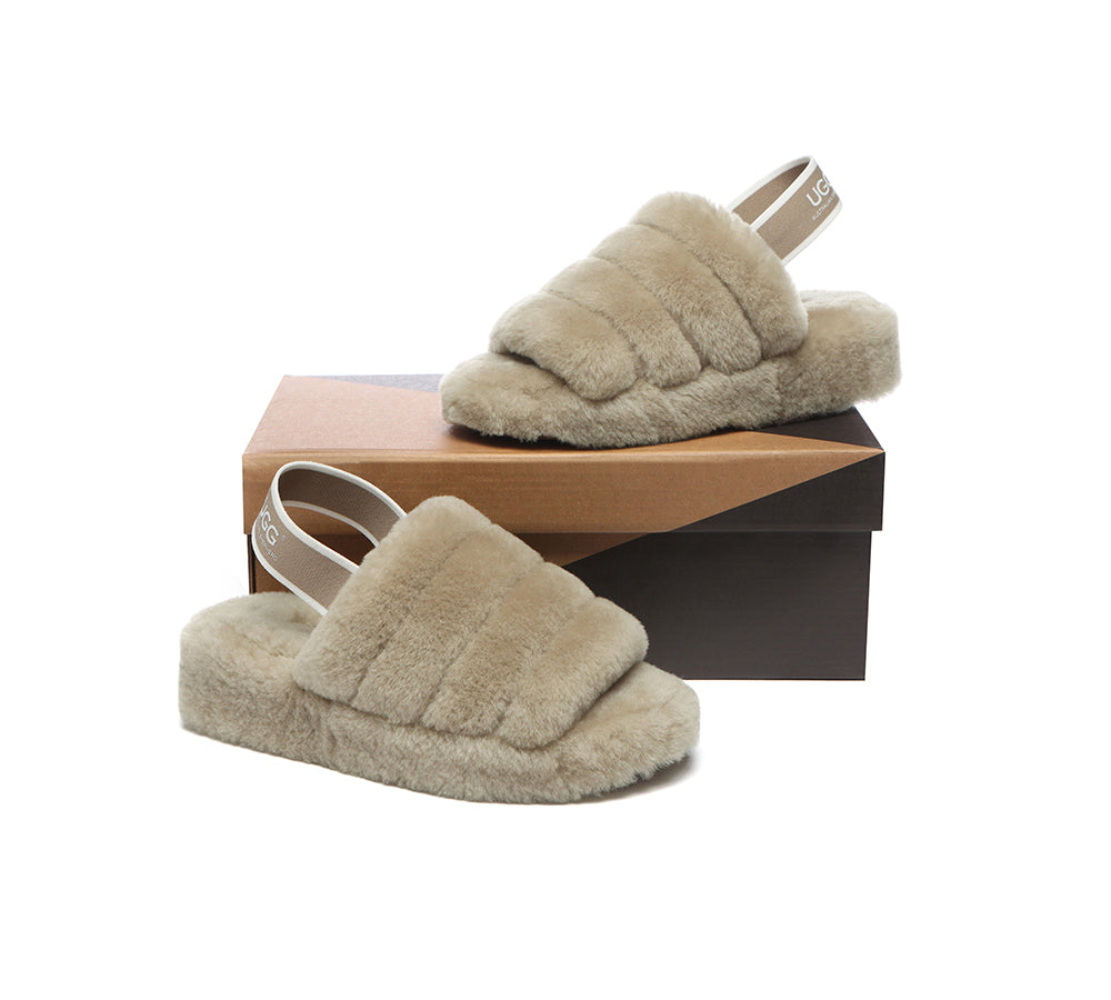 AUSTRALIAN SHEPHERD® UGG Women Fluffy Slides Puffy UGG AUSTRALIAN SHEPHERD