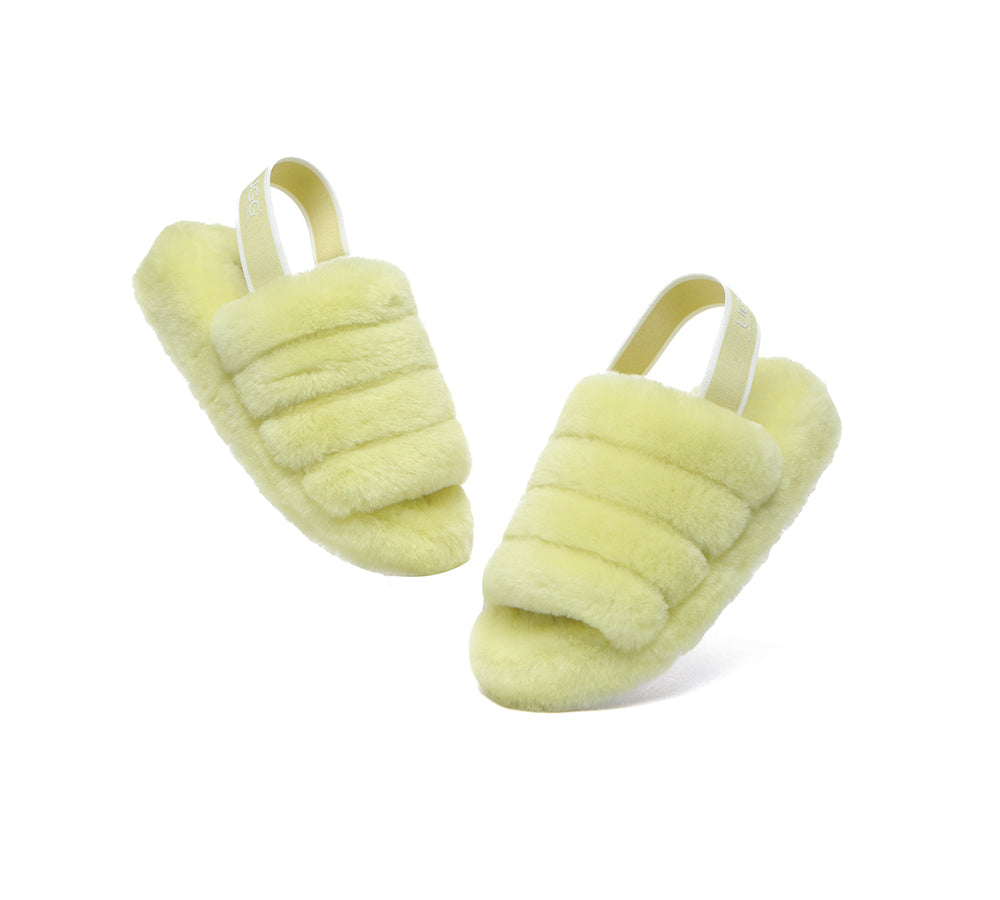 AUSTRALIAN SHEPHERD® UGG Women Fluffy Slides Puffy UGG AUSTRALIAN SHEPHERD