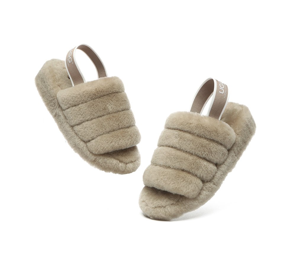 AUSTRALIAN SHEPHERD® UGG Women Fluffy Slides Puffy UGG AUSTRALIAN SHEPHERD
