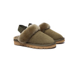 EVERAU® UGG Slippers Women Sheepskin Wool Removable Strap Slingback Corduroy - UGG EXPRESS