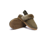 EVERAU® UGG Slippers Women Sheepskin Wool Removable Strap Slingback Corduroy - UGG EXPRESS