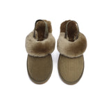 EVERAU® UGG Slippers Women Sheepskin Wool Removable Strap Slingback Corduroy - UGG EXPRESS