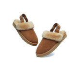 EVERAU® UGG Slippers Women Sheepskin Wool Removable Strap Slingback Corduroy - UGG EXPRESS