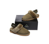 EVERAU® UGG Slippers Women Sheepskin Wool Removable Strap Slingback Corduroy - UGG EXPRESS