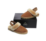 EVERAU® UGG Slippers Women Sheepskin Wool Removable Strap Slingback Corduroy - UGG EXPRESS