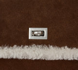 AUSTRALIAN SHEPHERD® Women Fluffy Wool Adjustable Strap Over Shoulder Tote Bag Duwel UGG AUSTRALIAN SHEPHERD