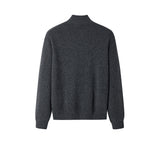 EVERAU® Wool Blend Zip-Up Jacket Stand Collar Urban Style Canver EVERAU