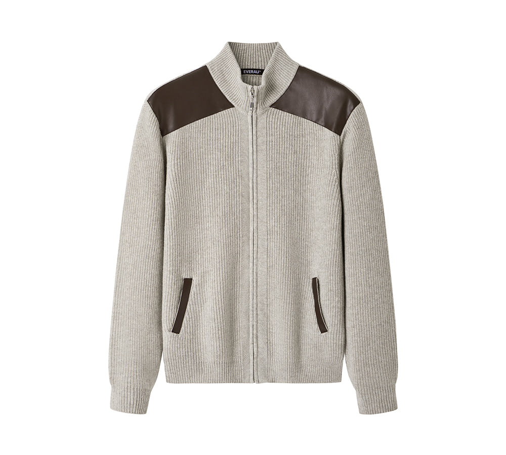 EVERAU® 100% Wool Zip Jacket Canver EVERAU