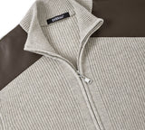 EVERAU® Wool Blend Zip-Up Jacket Stand Collar Urban Style Canver EVERAU