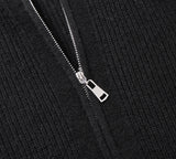 EVERAU® Wool Blend Zip-Up Jacket Stand Collar Urban Style Canver EVERAU