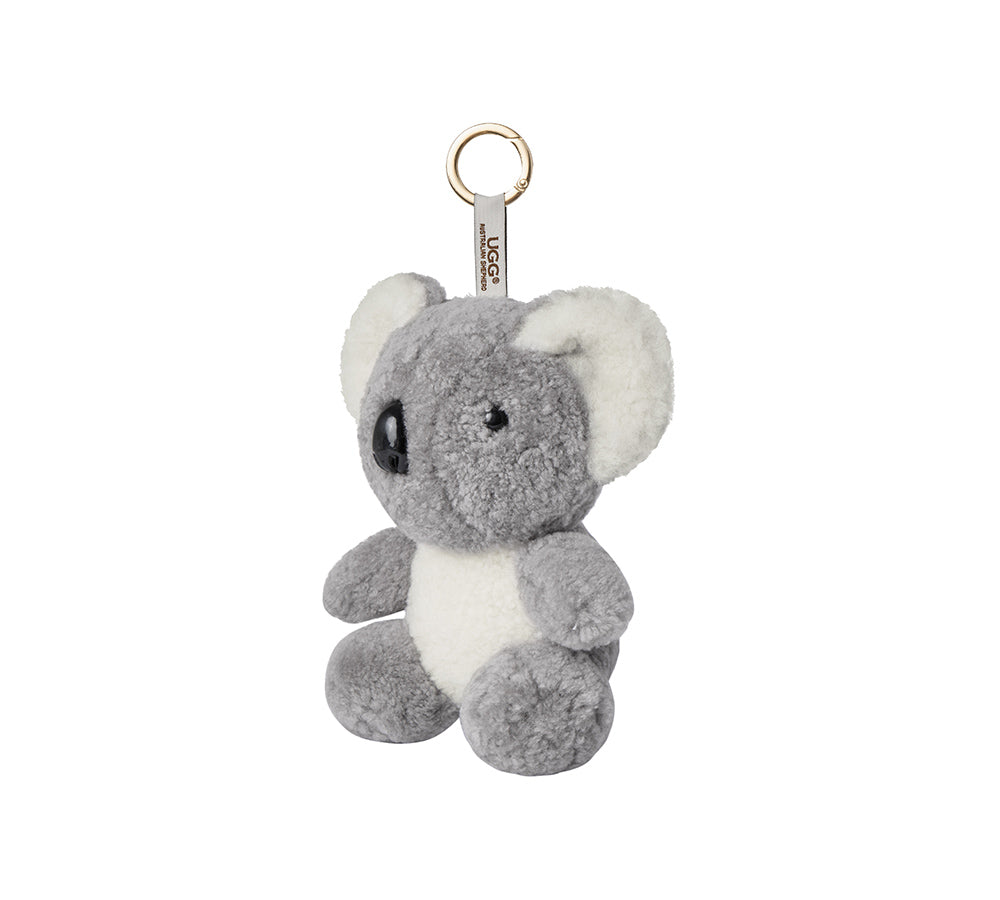 AUSTRALIAN SHEPHERD® Fluffy Sheepskin Wool Koala Keyring Koobi UGG AUSTRALIAN SHEPHERD