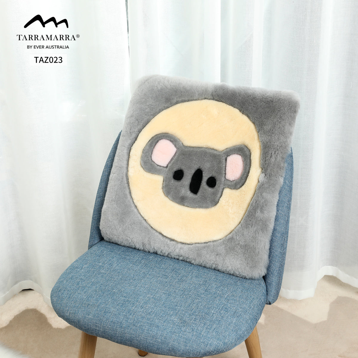 TARRAMARRA® Kids Koala/Star Moon/Rocket/Chessboard/Kangaroo Graphic Pattern Wool Cushion