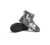 EVERAU® UGG Boots Sheepskin Wool Grey Floral Print Mini Classic Suede EU41 - UGG EXPRESS