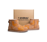 EVERAU® UGG Boots Sheepskin Wool Yellow Floral Print Mini Classic Suede EU40 - UGG EXPRESS