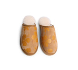 EVERAU® UGG Slippers Sheepskin Wool Yellow Floral Print Suede Cruz EU40 - UGG EXPRESS