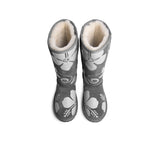 EVERAU® UGG Boots Sheepskin Wool Grey Floral Print Tall Classic Suede EU41 - UGG EXPRESS