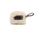 Women Sheepskin Wool Fluffy Small Zip Camera Pouch - UGG EXPRESS