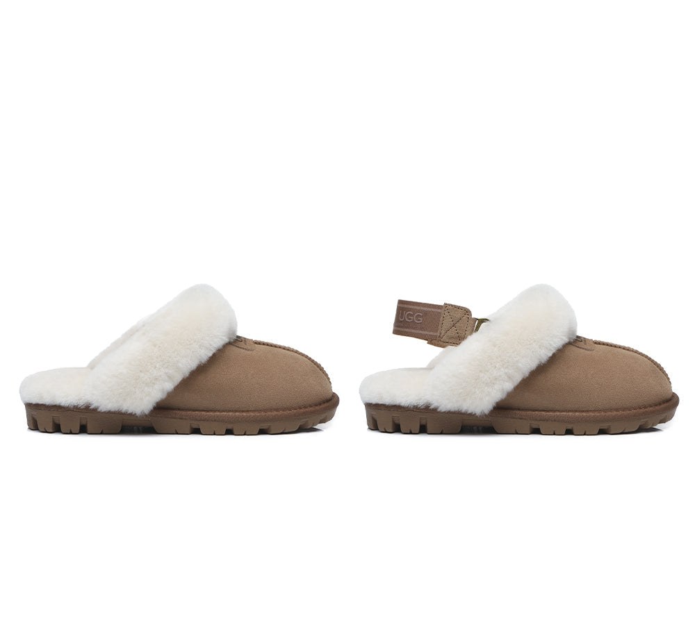 UGG Slippers - AUSTRALIAN SHEPHERD® UGG Sheepskin Wool Removable Strap Slingback Slippers Suzie