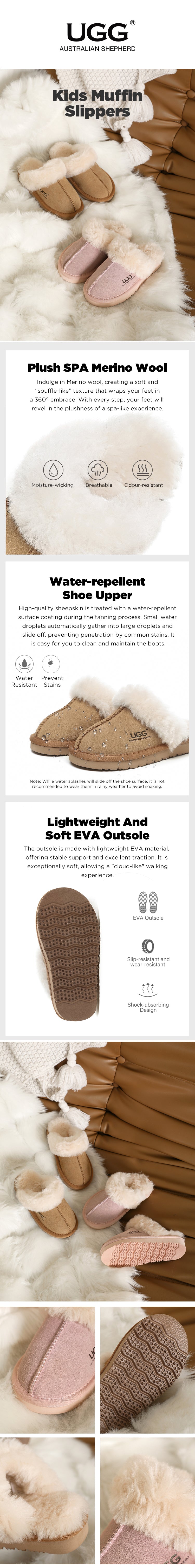 AUSTRALIAN SHEPHERD® UGG Slippers Kids  Scuff Muffin