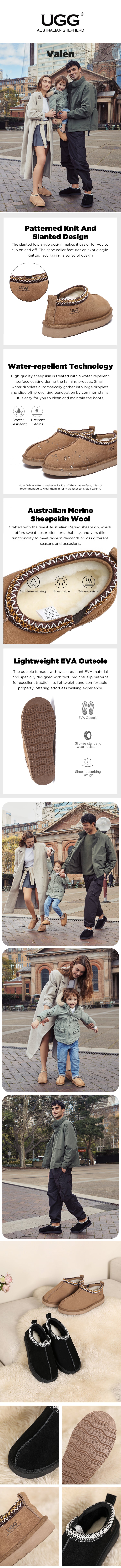 AUSTRALIAN SHEPHERD® UGG Slippers Large Size Tazzy Valen