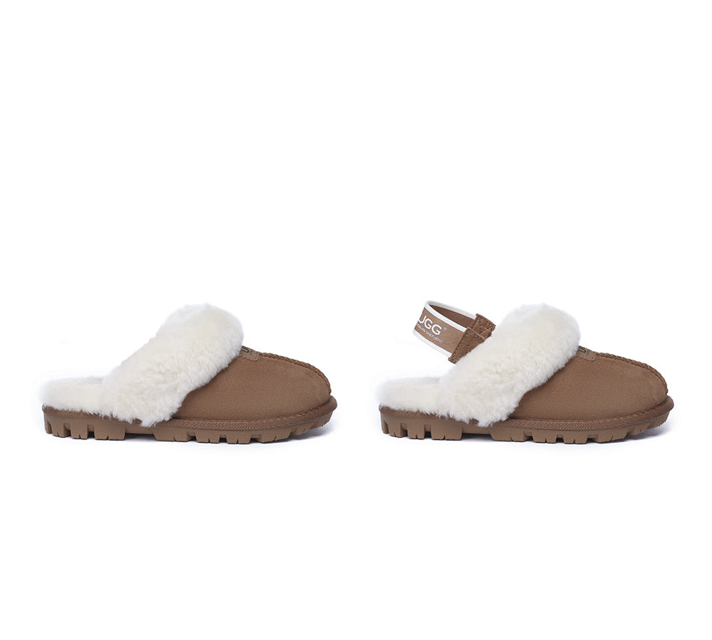UGG Slippers - AUSTRALIAN SHEPHERD® UGG Sheepskin Wool Removable Strap Slingback Slippers Suzie Ll