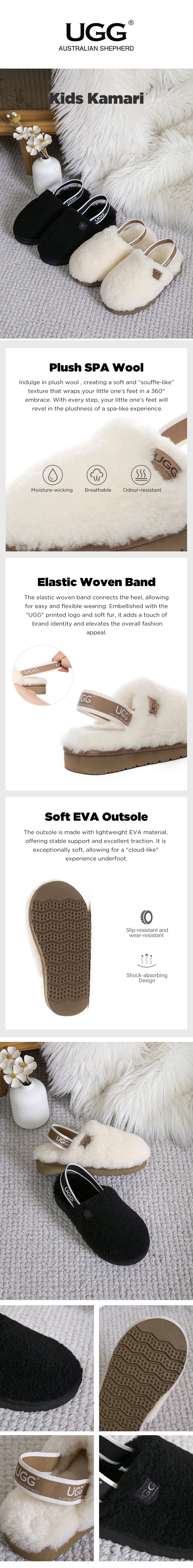 AUSTRALIAN SHEPHERD® UGG Slippers Kids Fluffy Kamari