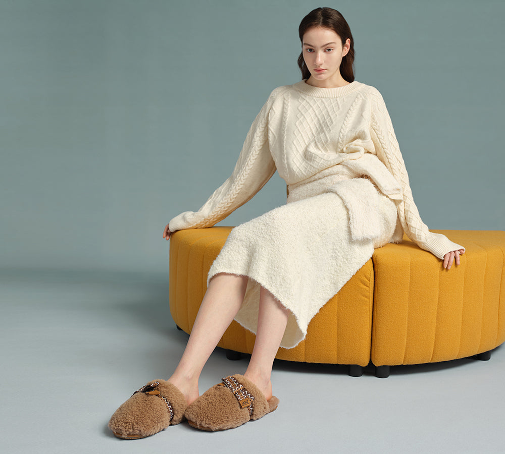 AUSTRALIAN SHEPHERD® UGG Slippers Women Bow Cecil