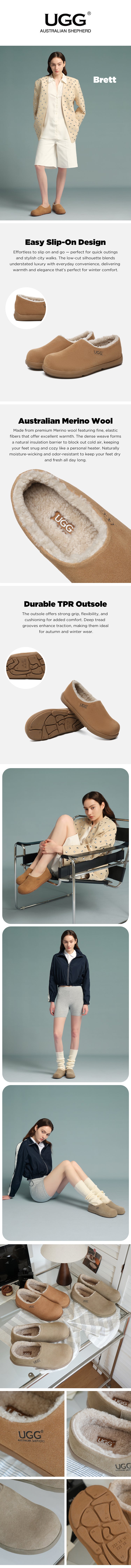 AUSTRALIAN SHEPHERD® UGG Slippers Women Clogs Brett