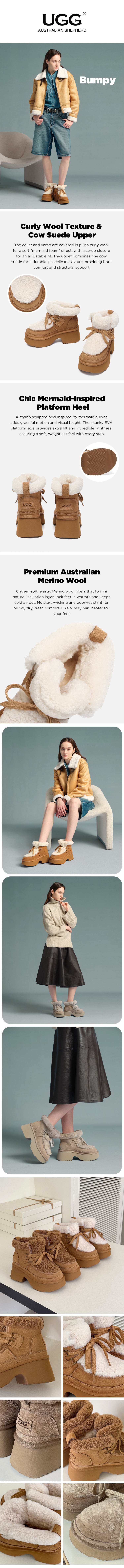 AUSTRALIAN SHEPHERD® UGG Boots Women Platform Bumpy