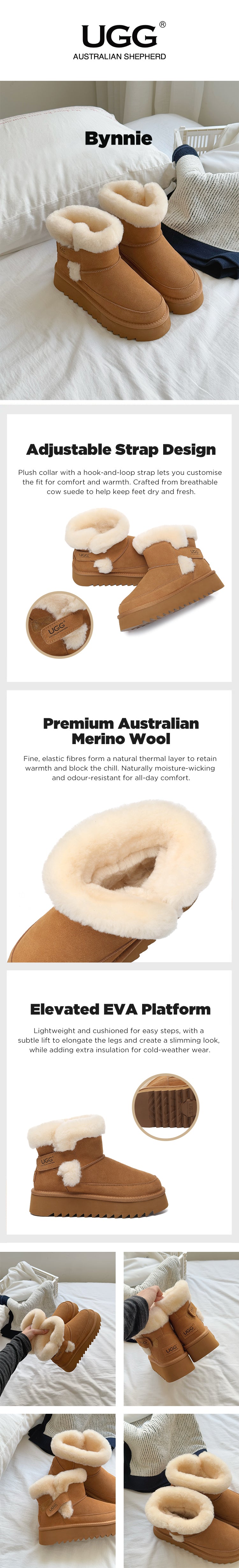AUSTRALIAN SHEPHERD® UGG Boots  Shearling Platform Bynnie