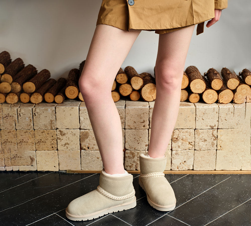 AUSTRALIAN SHEPHERD® UGG Boots Sheepskin Wool Knitted Mini Fayle UGG AUSTRALIAN SHEPHERD