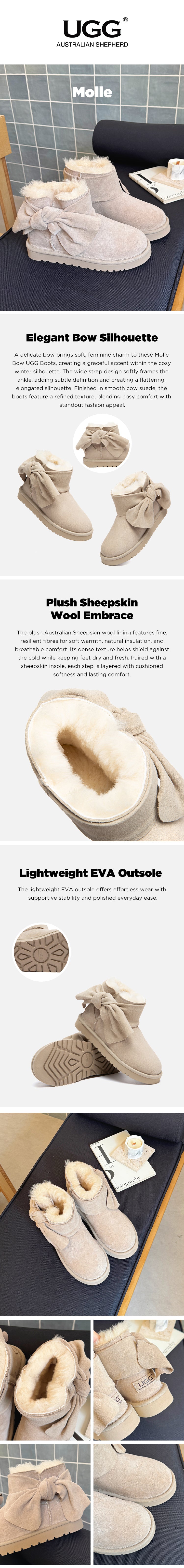 AUSTRALIAN SHEPHERD® UGG Boots Bow Molle